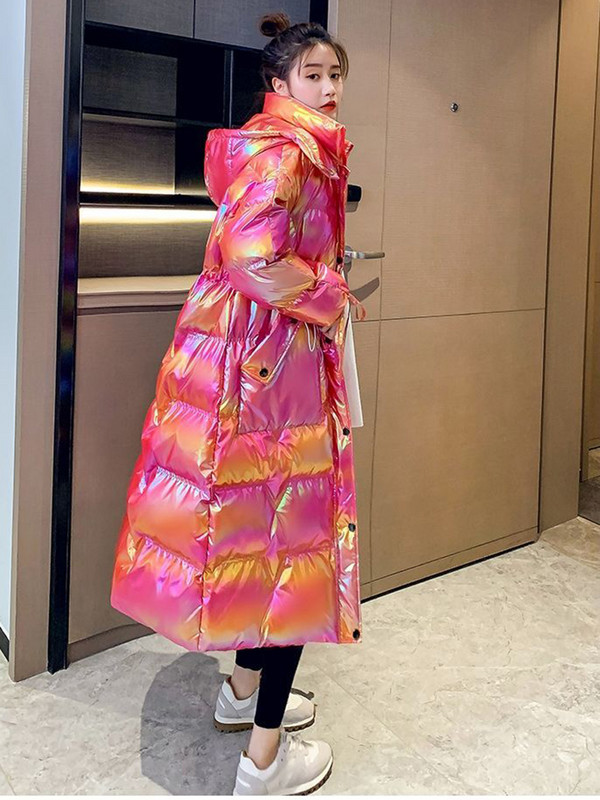 KBAT 2023 téli vízálló hosszú parkás kapucnis vastag meleg hókabát női szélálló kabát pamut párnázott dzseki női felsőruházat