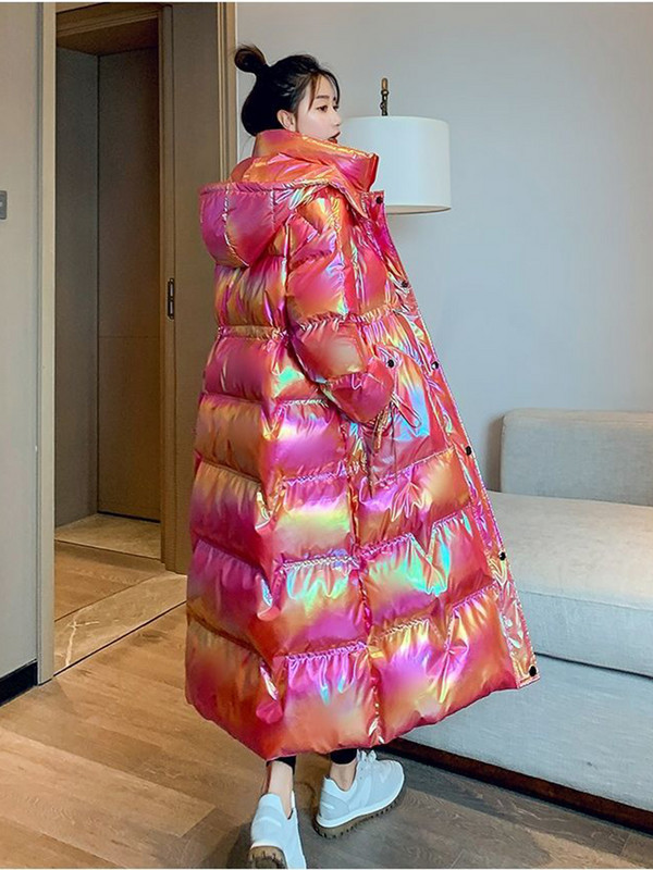 KBAT 2023 téli vízálló hosszú parkás kapucnis vastag meleg hókabát női szélálló kabát pamut párnázott dzseki női felsőruházat