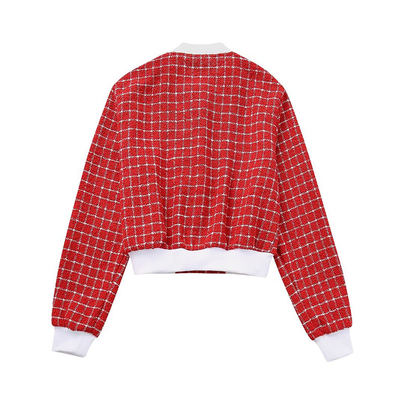 Jachete scurte la modă 2023, cu un singur piept, pentru femei, elegante, cu gâtul în formă de O, cu mânecă lungă, pentru femei, pardesiu vintage High Street