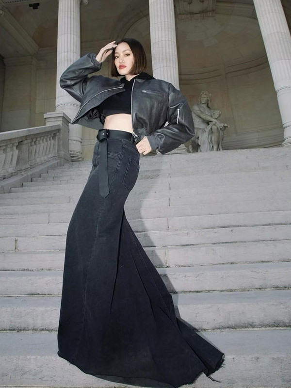 Jachetă de piele nouă pentru femei, 2023, de toamnă