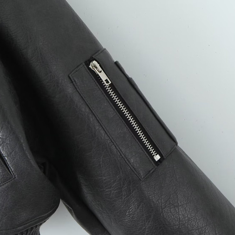 Jachetă de piele nouă pentru femei, 2023, de toamnă