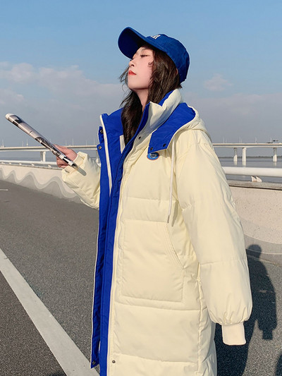 KBAT žieminės moteriškos ilgos parkinės striukės laisvalaikio gobtuvu storos šiltos vėjo nepraleidžiančios parkas Sonw paltai, madingi, moteriški, atsparūs vėjui viršutiniai drabužiai