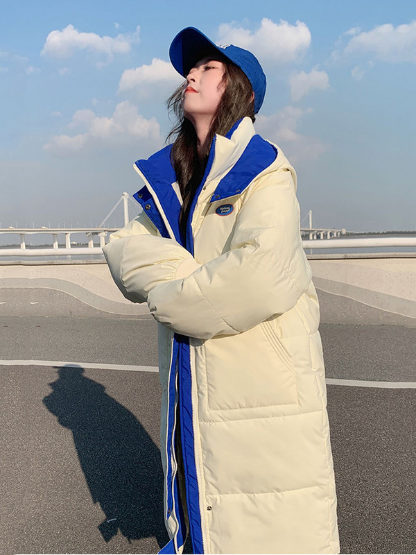 KBAT žieminės moteriškos ilgos parkinės striukės laisvalaikio gobtuvu storos šiltos vėjo nepraleidžiančios parkas Sonw paltai, madingi, moteriški, atsparūs vėjui viršutiniai drabužiai