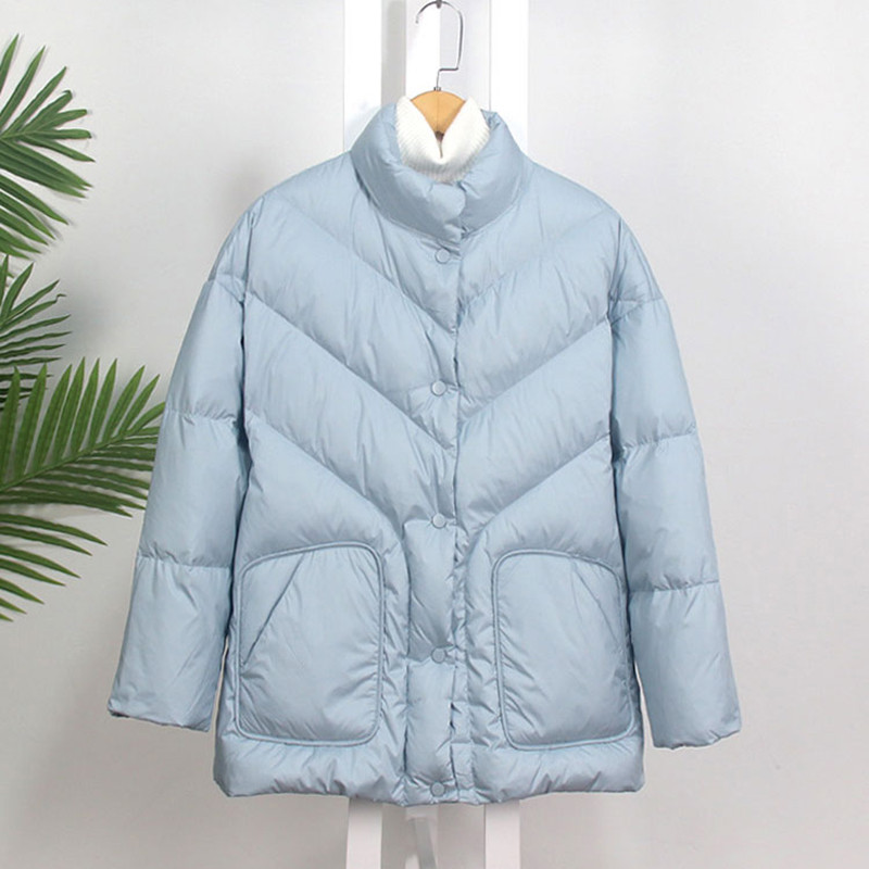 KBAT 2023 uus 90% valge pardi sulejope Naiste avar jope, soe naiste mantlid, üherealised ülisuured ülerõivad