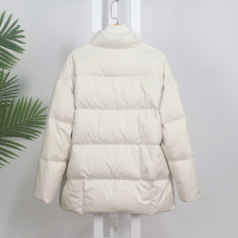 KBAT 2023 uus 90% valge pardi sulejope Naiste avar jope, soe naiste mantlid, üherealised ülisuured ülerõivad