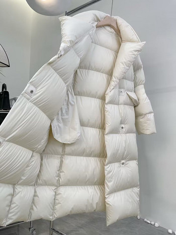 2023 Зимно дамско палто с патешки пух в корейски стил 2023 г. Голямо пухено яке Дамски дебели дълги паркове Дамски ветроустойчиви топли дрехи