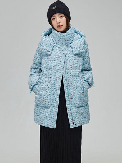 KBAT 2023 Parka de iarnă, haină de zăpadă, pentru femei, îngroșată, de iarnă, cu glugă, jachetă căptușită din bumbac, pentru femei, rezistentă la vânt, îmbrăcăminte caldă