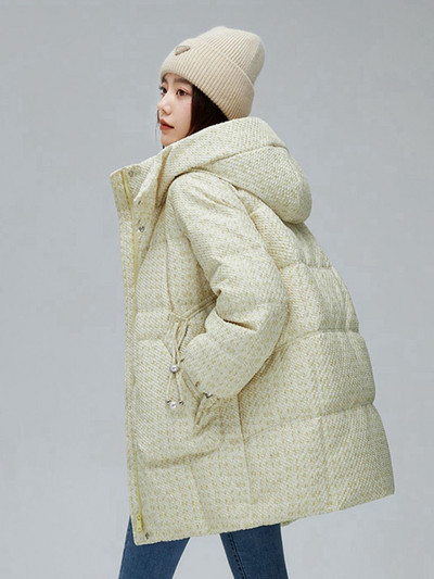 KBAT 2023 Parka de iarnă, haină de zăpadă, pentru femei, îngroșată, de iarnă, cu glugă, jachetă căptușită din bumbac, pentru femei, rezistentă la vânt, îmbrăcăminte caldă