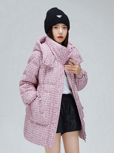 KBAT 2023 Parka de iarnă, haină de zăpadă, pentru femei, îngroșată, de iarnă, cu glugă, jachetă căptușită din bumbac, pentru femei, rezistentă la vânt, îmbrăcăminte caldă