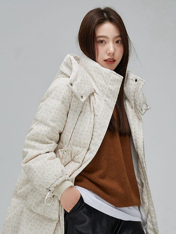 KBAT 2023 Parka de iarnă, haină de zăpadă, pentru femei, îngroșată, de iarnă, cu glugă, jachetă căptușită din bumbac, pentru femei, rezistentă la vânt, îmbrăcăminte caldă