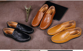 Ανδρικά παπούτσια casual από  μάρκα πολυτελείας 2023 Ανδρικά Loafers Μοκασίνια αναπνεύσιμα σε μαύρα παπούτσια οδήγησης συν μέγεθος 37-47