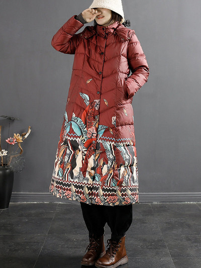 2023. zimska ženska duga parka, modni kaput s debelim ultra laganim uzorkom, 90 % bijela jakna s pačjim puhom, topla ženska gornja odjeća otporna na vjetar