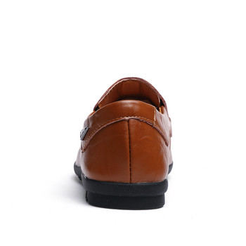 Ежедневни мъжки обувки от кожа Луксозна марка  Мъжки мокасини Мокасини Дишащи черни обувки за шофиране Големи размери 37-47