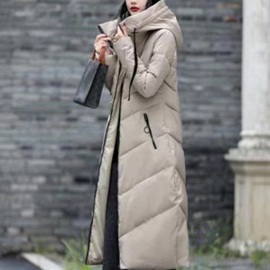 Jachetă căptușită din bumbac cu glugă de iarnă pentru femei Parka lungă, haină de zăpadă pentru femei, rezistentă la vânt, îmbrăcăminte caldă 6XL, vestă supradimensionată pentru femei