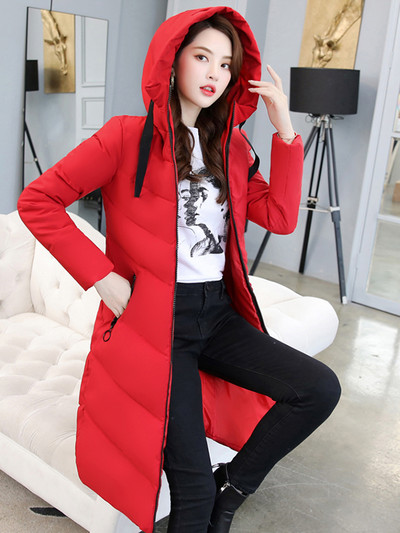 Jachetă căptușită din bumbac cu glugă de iarnă pentru femei Parka lungă, haină de zăpadă pentru femei, rezistentă la vânt, îmbrăcăminte caldă 6XL, vestă supradimensionată pentru femei