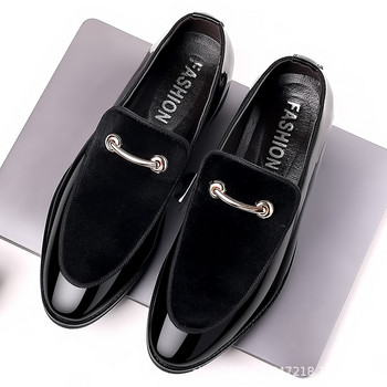 Дизайнерски мъжки рокли обувки Shadow лачена кожа луксозни модни сватбени обувки за младоженеца мъжки луксозни италиански обувки Оксфорд размер 48