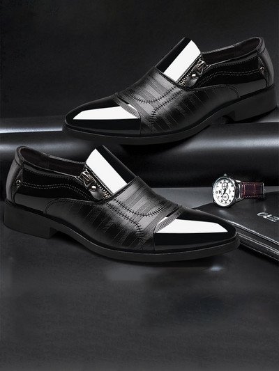 Pantofi de rochie pentru bărbați de designer Shadow Piele lacuită Pantofi de mire de mire de modă de lux Pantofi Oxford de lux în stil italian pentru bărbați Mărimea 48