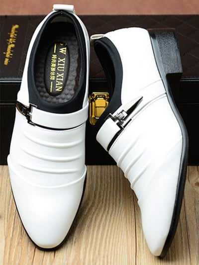 Pantofi de rochie pentru bărbați de designer Shadow Piele lacuită Pantofi de mire de mire de modă de lux Pantofi Oxford de lux în stil italian pentru bărbați Mărimea 48