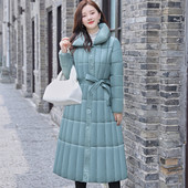 Zimske ženske donje jakne 2023. Topli ležerni kaput Pamučno podstavljena parka Ženska pufer jakna s remenom Parka kaput