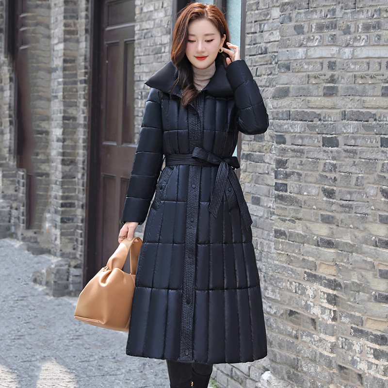 Zimske ženske donje jakne 2023. Topli ležerni kaput Pamučno podstavljena parka Ženska pufer jakna s remenom Parka kaput
