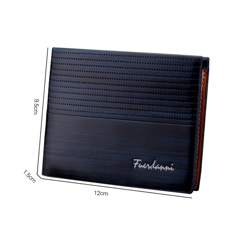 Portofel din piele pentru bărbați vintage, portofel scurt și subțire pentru bărbați, suporturi pentru carduri de credit, portofel pentru bărbați, geantă de bani T002