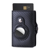 Nou portofel din fibră de carbon pentru Apple Airtag Portofel bărbați ID de afaceri Suport card de credit Rfid Slim Anti Protect Airtag Slide Wallet Dropship
