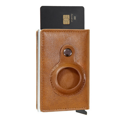 Nou portofel din fibră de carbon pentru Apple Airtag Portofel bărbați ID de afaceri Suport card de credit Rfid Slim Anti Protect Airtag Slide Wallet Dropship