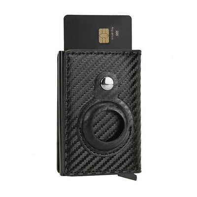 Nou portofel din fibră de carbon pentru Apple Airtag Portofel bărbați ID de afaceri Suport card de credit Rfid Slim Anti Protect Airtag Slide Wallet Dropship