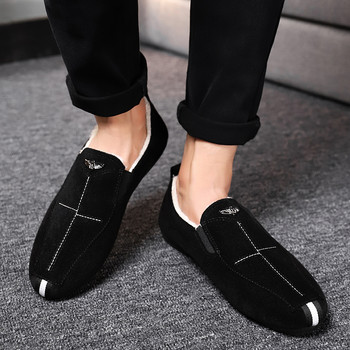 Ανδρικά Παπούτσια Αθλητικά Παπούτσια Βάρκα Παπούτσια Casual Παπούτσια Winter Fur Slip On Loafers Για Άντρες Καλοκαιρινό Περπάτημα Ανδρικό Βουλκανιζέ πάνινα παπούτσια