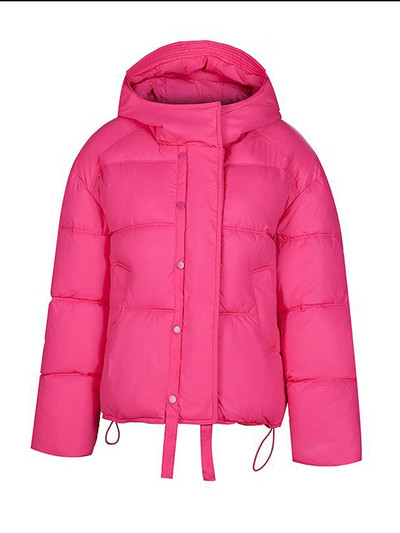 2023 m. žiemos moteriška pūkinė striukė su gobtuvu, medvilninė paminkštinta striukė, šiltas laisvalaikio paltas Moteriška pūkinė striukė, vėjui atsparus „Parka“ paltas