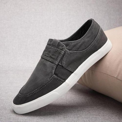 Pantofi negri de înaltă calitate pentru bărbați ocazional pantofi de pânză pentru bărbați, solidi, respirabili, pantofi pentru bărbați cu fund moale