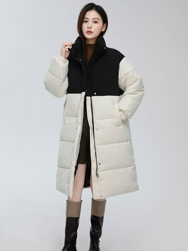 Jachetă de iarnă pentru femei 2023, haine mozabile, parkas lungi, pardesiu de bumbac, jachetă groasă și caldă, haină casual pentru studenți, rezistentă la vânt