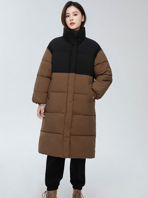 Jachetă de iarnă pentru femei 2023, haine mozabile, parkas lungi, pardesiu de bumbac, jachetă groasă și caldă, haină casual pentru studenți, rezistentă la vânt