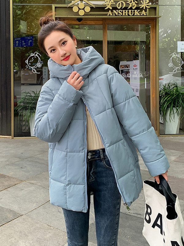 Zimné parky pre ženy s kapucňou, dámske kabáty, voľná dámska prešívaná bunda, snežný dámsky kabát, dámske bundy, doprava zdarma