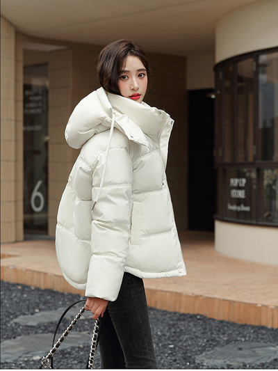 Jachetă de puf pentru femeie de iarnă 2023 Parka căptușită din bumbac Jachetă puf cu glugă ultra ușoară, caldă, ocazională, pardesiu largi