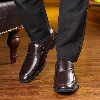 Луксозни бизнес кожени обувки Оксфорд Мъжки дишащи каучукови официални рокли обувки Мъжки офис сватбени равни обувки Мокасини