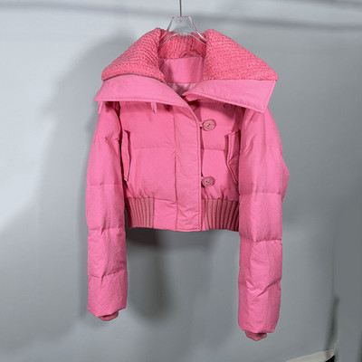 Parka scurtă căptușită din bumbac de iarnă 2023, haină groasă, caldă, casual, jachetă puf pentru femei, îmbrăcăminte exterioară coreeană, îmbrăcăminte pentru femei