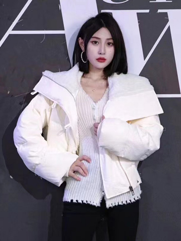 Parka scurtă căptușită din bumbac de iarnă 2023, haină groasă, caldă, casual, jachetă puf pentru femei, îmbrăcăminte exterioară coreeană, îmbrăcăminte pentru femei