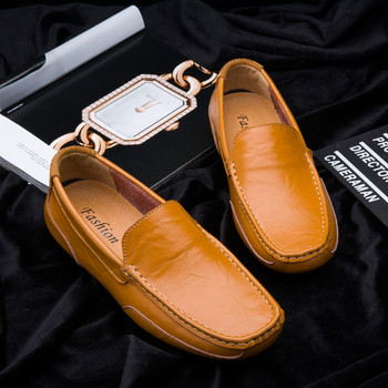Δερμάτινα ανδρικά παπούτσια casual μάρκας πολυτελείας 2021 Ανδρικά Loafers Μοκασίνια αναπνεύσιμα σε μαύρα παπούτσια οδήγησης συν μέγεθος 38-47