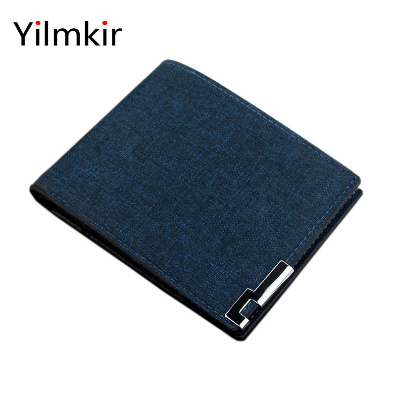 Portofel multifuncțional din pânză pentru bărbați pentru călătorii de agrement, ușor, portabil, stil scurt, toate se potrivesc pentru bărbați Suport pentru carduri de credit Poșetă pentru monede