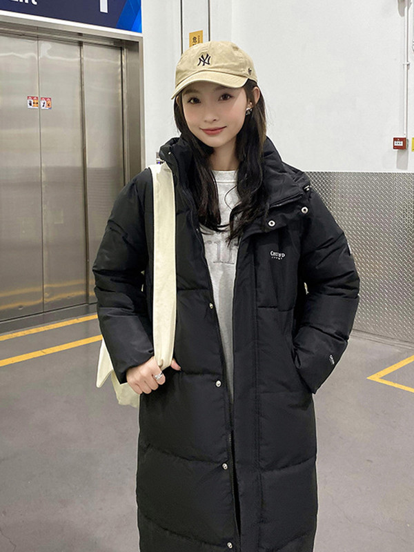 2023, iarnă, parka cu puf pentru femei, haină căptușită din bumbac Jachetă puf oversize Jachetă lungă cu glugă Îmbrăcăminte de îmbrăcăminte Palton cu buzunar mare pentru femei