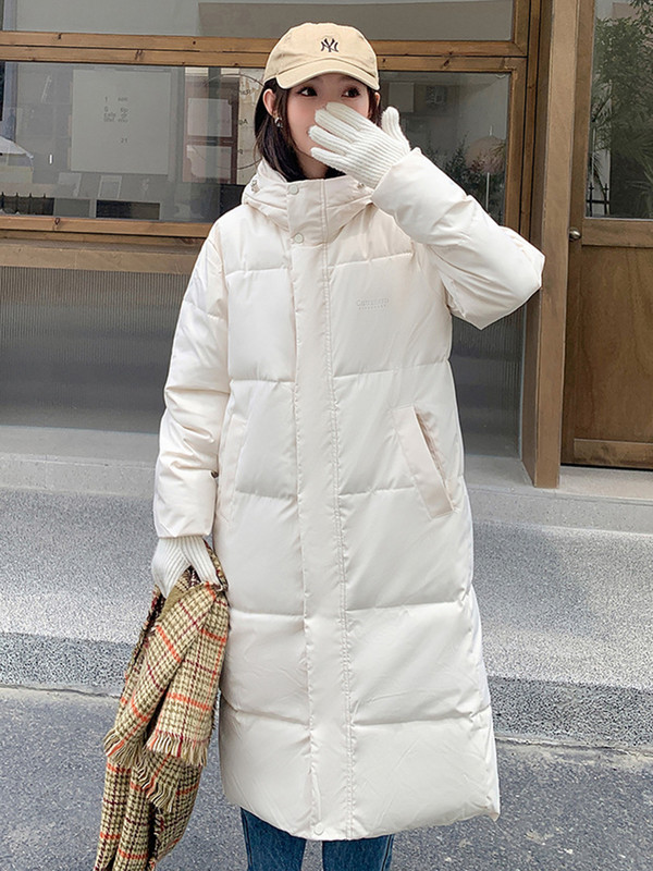 2023, iarnă, parka cu puf pentru femei, haină căptușită din bumbac Jachetă puf oversize Jachetă lungă cu glugă Îmbrăcăminte de îmbrăcăminte Palton cu buzunar mare pentru femei