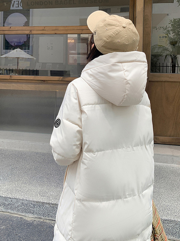 2023, iarnă, parka cu puf pentru femei, haină căptușită din bumbac Jachetă puf oversize Jachetă lungă cu glugă Îmbrăcăminte de îmbrăcăminte Palton cu buzunar mare pentru femei