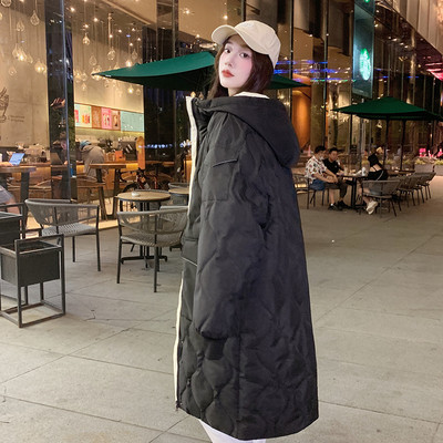 KBAT Zimske deblje ženske tople parke, duge jakne, snježni kaput, ženske ležerne široke puferice, jakne s kapuljačom i velikim džepovima, gornja odjeća