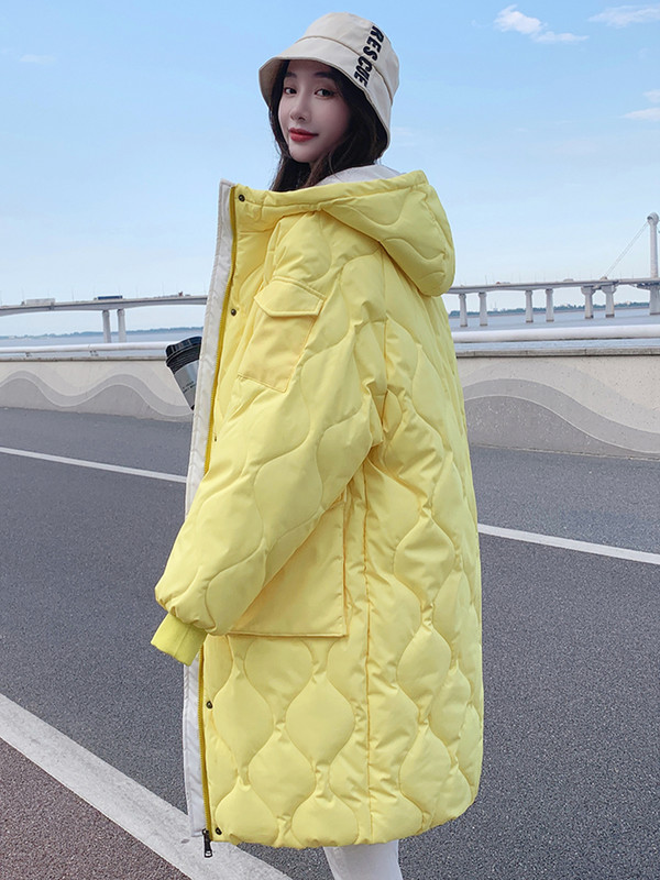 KBAT Zimske deblje ženske tople parke, duge jakne, snježni kaput, ženske ležerne široke puferice, jakne s kapuljačom i velikim džepovima, gornja odjeća