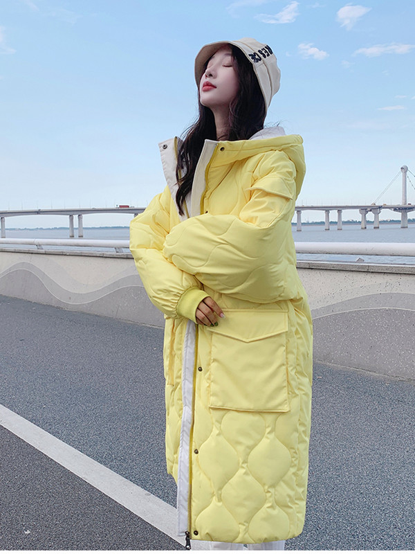 KBAT Zimske deblje ženske tople parke, duge jakne, snježni kaput, ženske ležerne široke puferice, jakne s kapuljačom i velikim džepovima, gornja odjeća