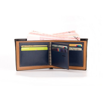 Нов мъжки ретро портфейл от PU кожа Марка Луксозни къси портфейли Чанта за пари с кредитна карта 3 цвята