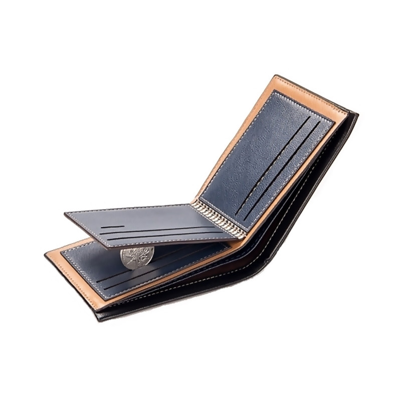 Nou Portofel din Piele PU Bărbați Vintage Brand Lux Portafete Scurte Suport Carte de Credit Geanta Bani 3 culori