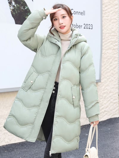 Jachete de puf pentru femei de iarnă 2023, haină ușoară, caldă, ocazională, jachetă puf pentru femei, cu centură, parka cu glugă, pardesiu lung