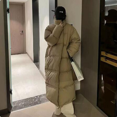 Moteriškas žieminis paltas Oversized Parka Moteriškas ilgas 2023 m. korėjietiškos medvilnės paminkštintas striukė Žieminis Parka moteriškas vėjui atsparus viršutinis drabužis